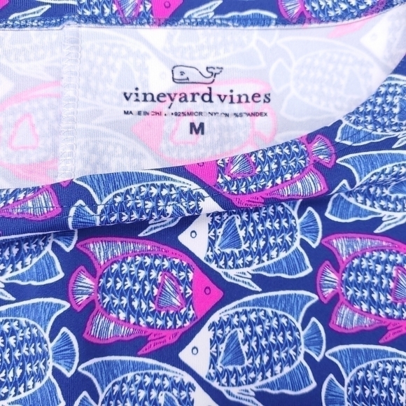 New Vineyard Vines Blue Fish Micro Nylon Dress M - Picture 9 of 12